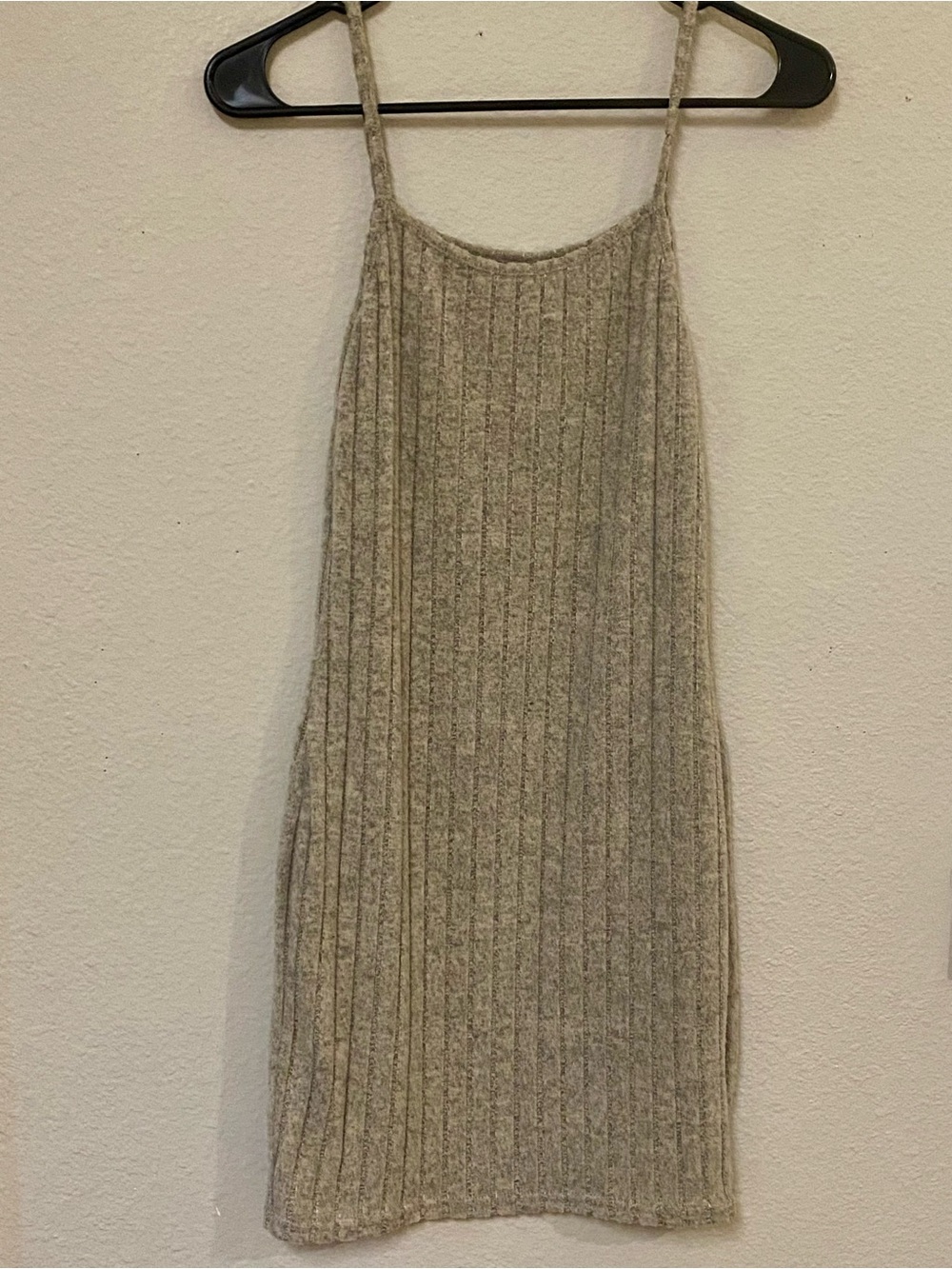 SHEIN Grey Ribbed Knit Mini Slip Dress Size Teen 16Y or Medium